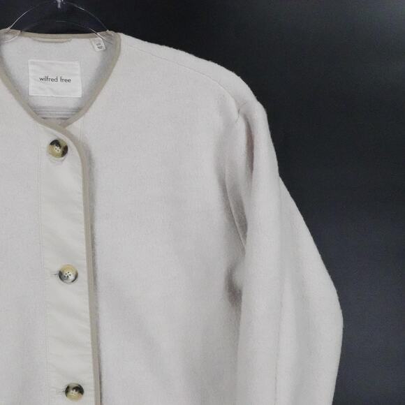 Wilfred Free Jacket Women 2XS Cream River Jacket Merino Wool Casual Button - Picture 6 of 16
